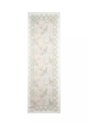 ETRO foliage-pattern silk scarf - Neutrals