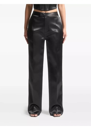 Manière De Voir Bella satin tailored trousers - Black