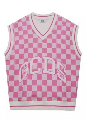 GCDS checked vest - Pink