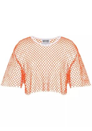 MOSCHINO JEANS mesh T-shirt - Orange