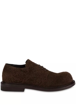 Moschino suede oxford shoes - Brown