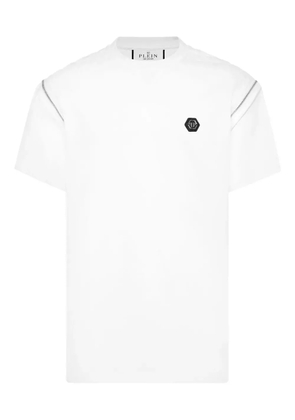 Philipp Plein quilted-shoulder short-sleeve T-shirt - White