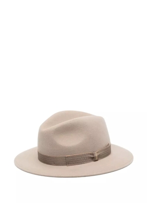 Borsalino felted fedora hat - Neutrals
