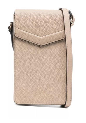 Smythson envelope phone case - Brown