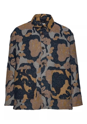 Henrik Vibskov floral-pattern jacket - 180 Goat Navy