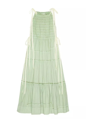 GANNI tiered dress - Green