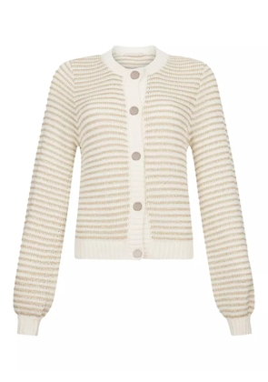 LIU JO striped cardigan - White