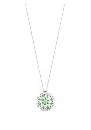 Officina Bernardi 18kt white gold large Damasco emerald necklace - Silver