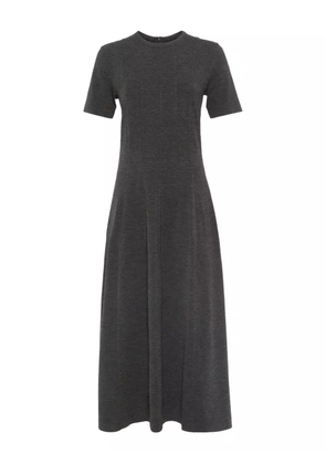Brunello Cucinelli short-sleeve jersey midi dress - Grey