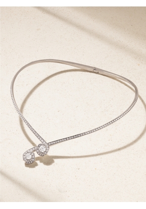 David Morris - Frozen Kiss Torque 18-karat White Gold Diamond Necklace - One size