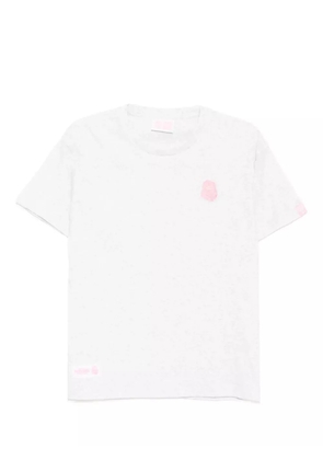 FINGERCROXX logo-patch T-shirt - Grey