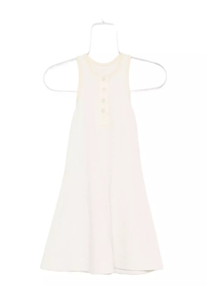 Nanushka button-front ribbed mini dress - Neutrals