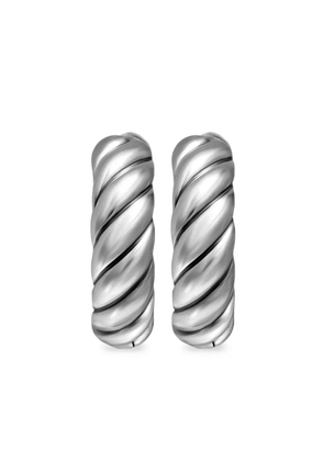 David Yurman sterling silver Sculpted Cable hoop earrings (18.6mm)