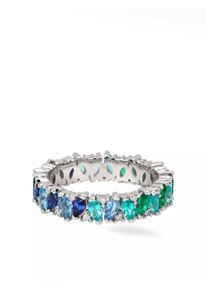 Lark & Berry Rainbow Veto Aqua diamond ring - Silver
