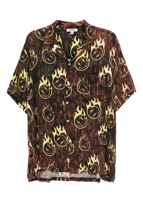 Stain Shade graphic-print shirt - Brown