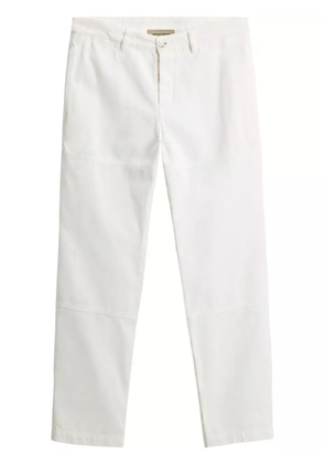 Woolrich garment-dyed straight-leg trousers - White