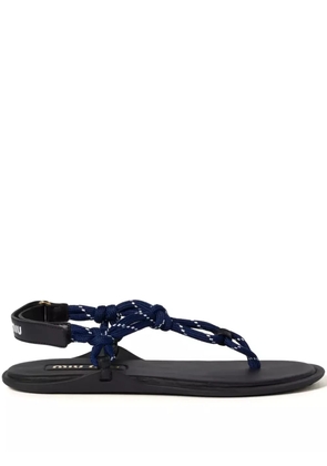 Miu Miu Rivière-cord sandals - Blue