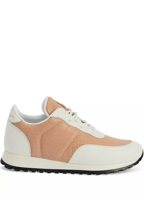 Giuseppe Zanotti Jimi crocodile-effect leather sneakers - Neutrals