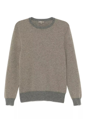 N.Peal herringbone round-neck sweater - Brown