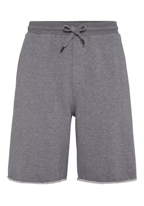 Brunello Cucinelli cotton track shorts - Grey