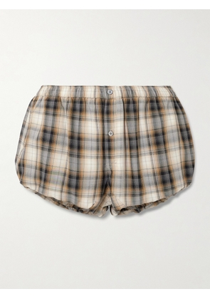 Acne Studios - Checked Woven Shorts - Neutrals - FR 32,FR 34,FR 36,FR 38,FR 40,FR 42