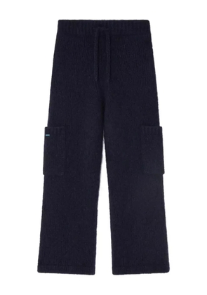 Alanui patch-pocket knitted trousers - Blue