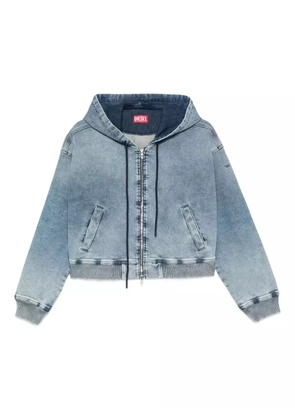 Diesel hooded zip-up denim jacket - Blue