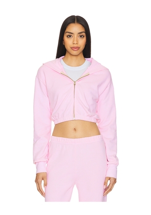LA Made Zip Up Crop Hoodie in Pink. Size S. Also in XS.