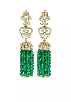 Anabela Chan 18kt yellow gold Tassel diamond and agate earrings