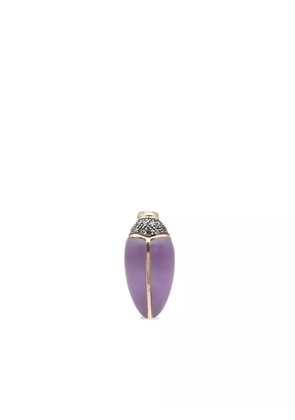 Bibi van der Velden 18K yellow gold Mini Scarab diamond and amethyst earrings