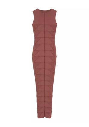 Rick Owens knitted sleeveless midi dress - Brown