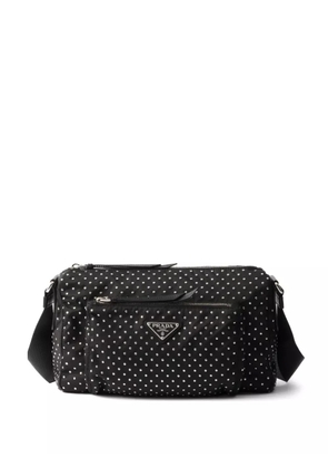 Prada studded Re-Nylon shoulder bag - Black