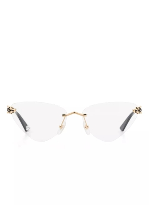 Cartier Eyewear cat eye-frame metallic glasses - Gold