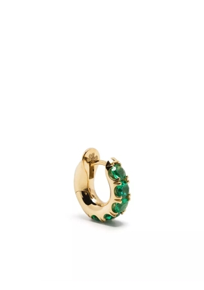 Spinelli Kilcollin 18kt yellow gold Mini Macro emerald single hoop earring - Green