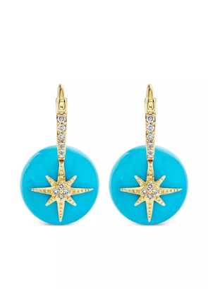 Sydney Evan 14K yellow gold Starburst diamond earrings