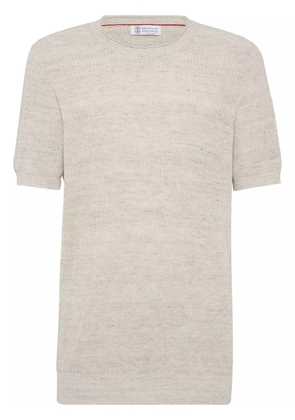 Brunello Cucinelli knitted T-shirt - Neutrals