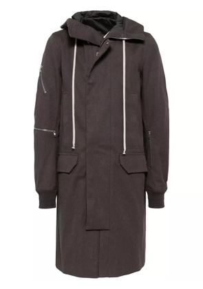 Rick Owens hooded coat - Brown