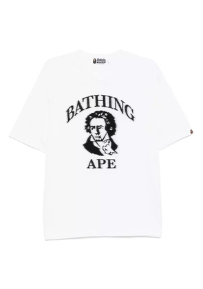 A BATHING APE® logo-embroidered t-shirt - White
