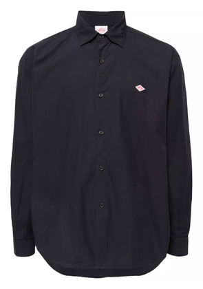 Danton logo-appliqué cotton shirt - Blue
