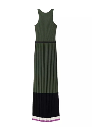 La DoubleJ ribbed pleated maxi dress - Green
