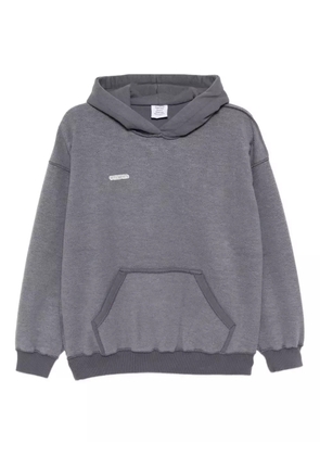 VETEMENTS logo-embroidered hoodie - Grey