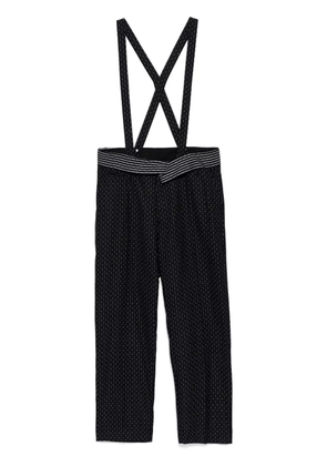 midorikawa shoulder-strap tailored trousers - Blue