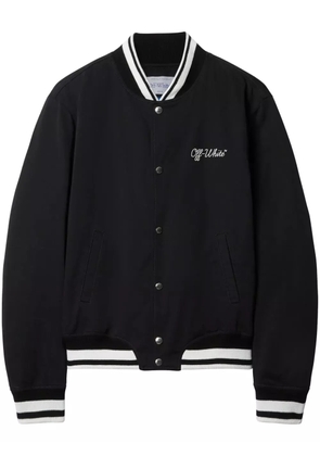 Off-White Script varsity jacket - Black