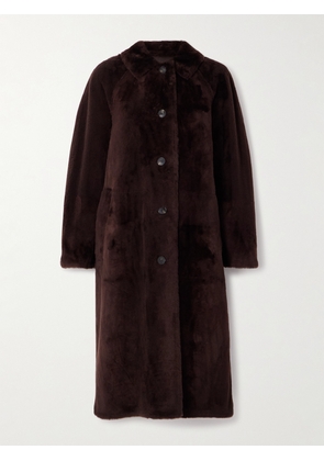 Yves Salomon - Shearling Coat - Burgundy - FR 34,FR 36,FR 38,FR 40,FR 42,FR 44,FR 46