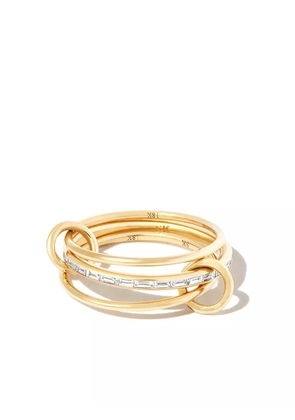 Spinelli Kilcollin 18kt yellow gold 3 link diamond ring