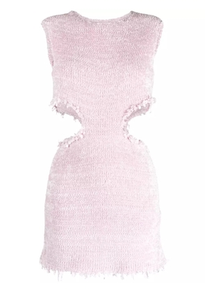 Jil Sander cut-out knitted minidress - Purple