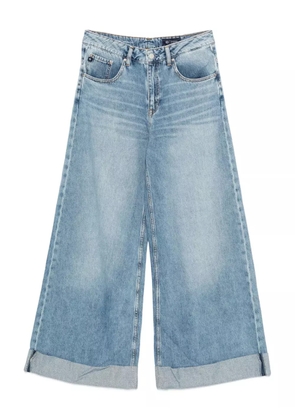 AG Jeans whiskering-effect cuffed jeans - Blue