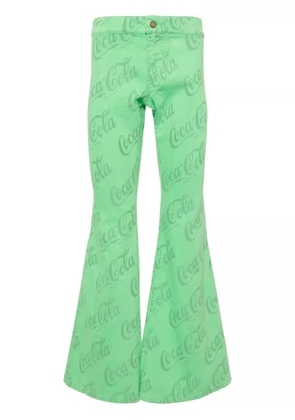 ERL x Coca-Cola mid-rise flared jeans - Green
