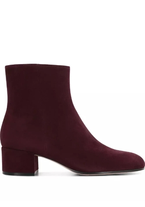 Gianvito Rossi 70mm Joelle suede block-heel ankle boots - Red
