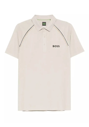 BOSS logo-detail polo shirt - Neutrals